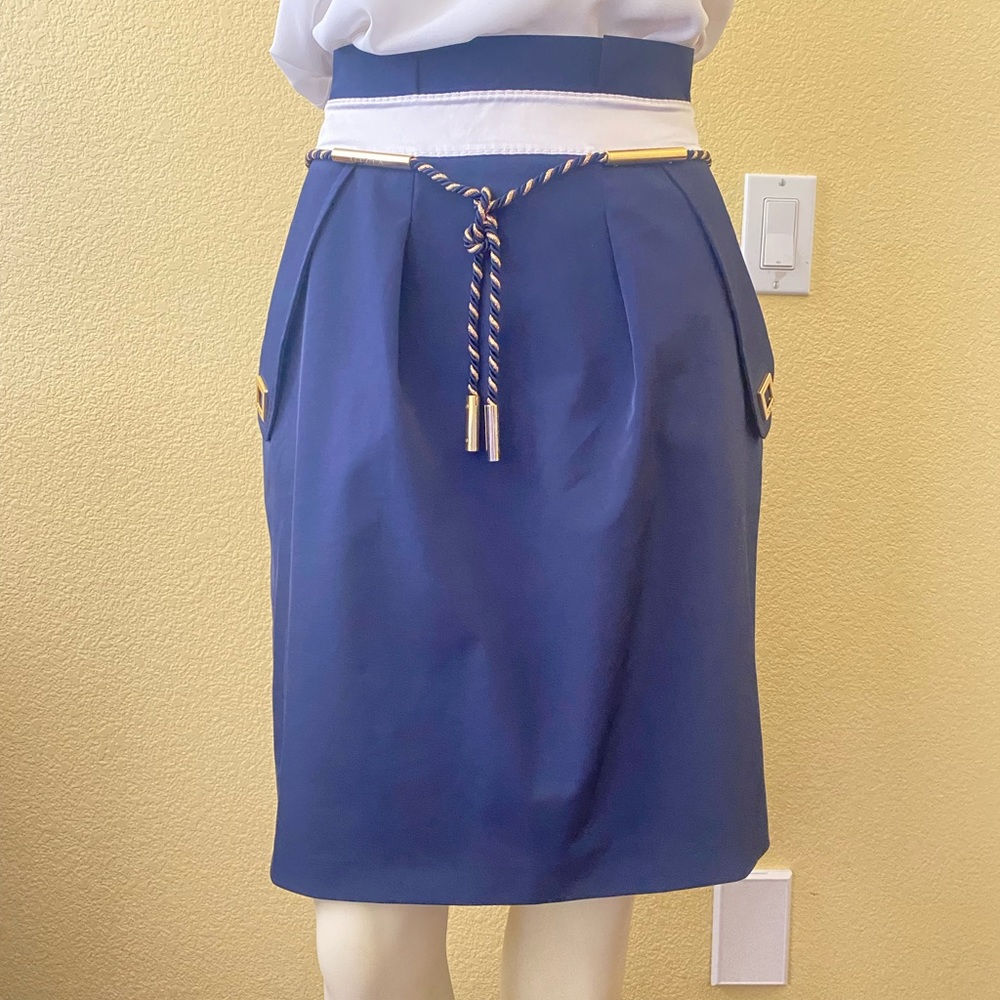 Gizia - nautical detail navy skirt